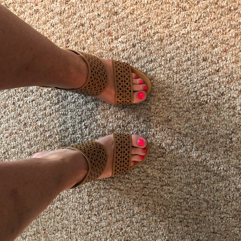 Tan wedges.